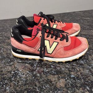 New Balance US574SL USA 574 Connoisseur GLOW IN THE DARK Red / Black Mens 10.5